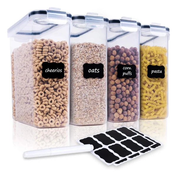 4pcs2.5 Large Food Storage Containers With Lids