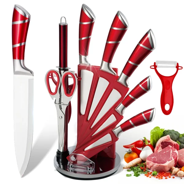 Kitchen Knife Set  Non-Stick Coated Chef Knives