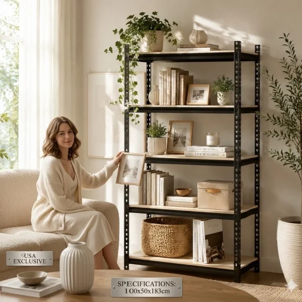 5-Tier Garage Shelving Heavy Duty Adjustable Metal Storage Rack