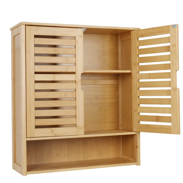 Wall Cabinet Wall Mounted with Adjustable Shelves